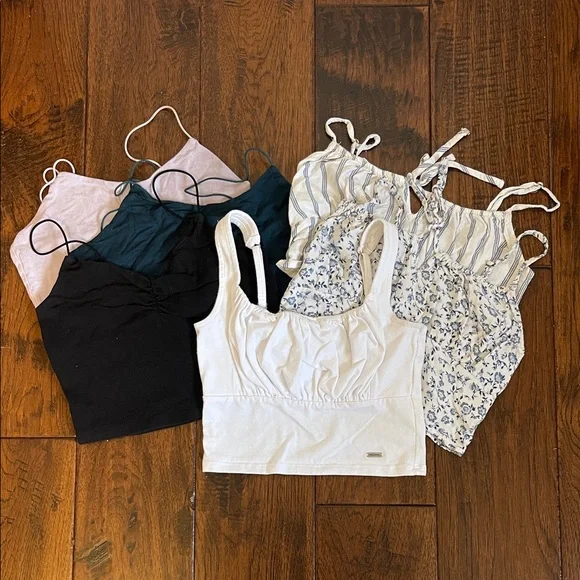 Bundle of 6 HOLLISTER & GARAGE Assorted tank tops - sz XS - Picture 2 of 6